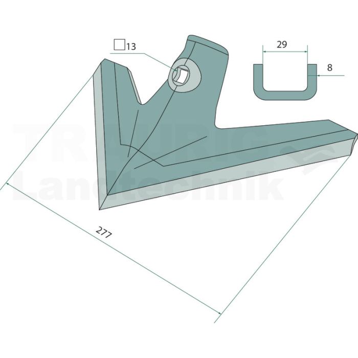 Gänsefußschar 277mm Gänsefußschar 277mm