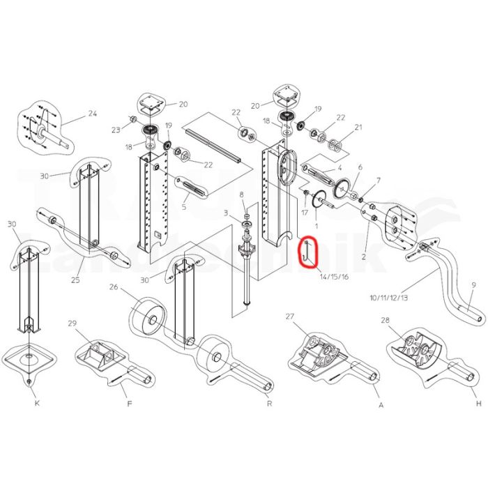 Kurbelhalter für 1020K