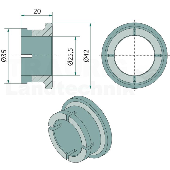 Buchse Nylon Ø25,5