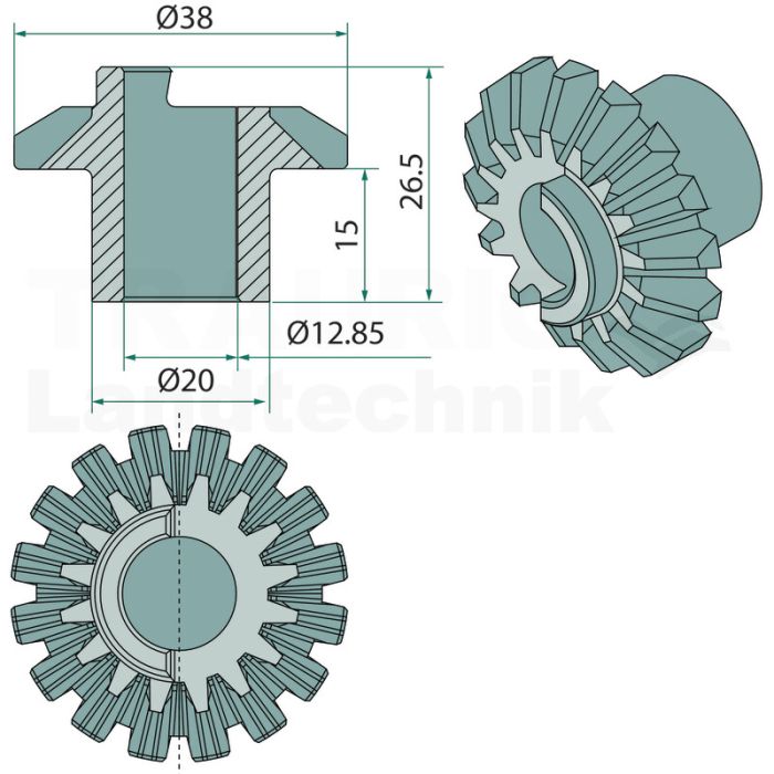 Kegelrad Z=16