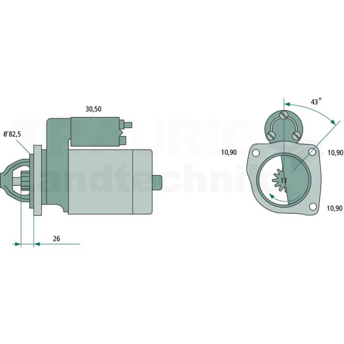 Starter 12 V / 2,2 kW
