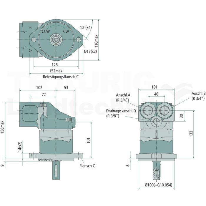 Kolbenmotor F11-012-QB-CV-K-000-0000-P0