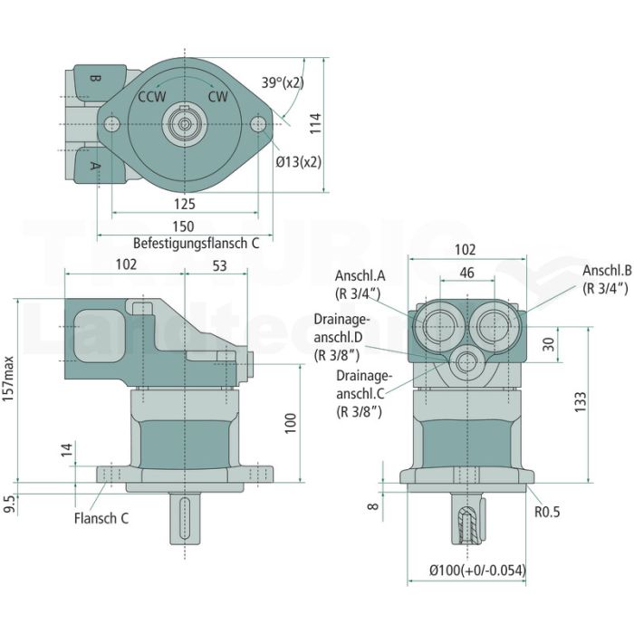 Kolbenmotor F11-014-QB-CV-K-000-0000-P0