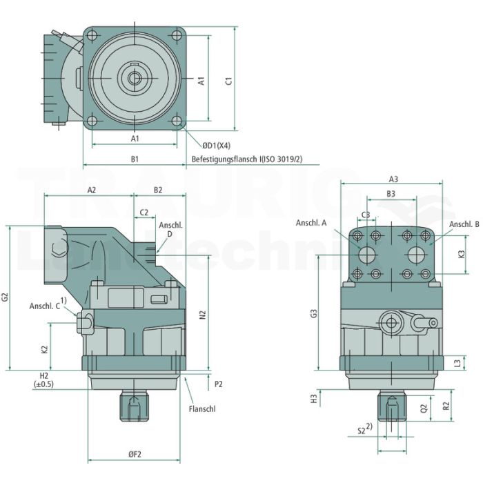 Axialkolbenmotor Parker F12-080-MF-IV-K