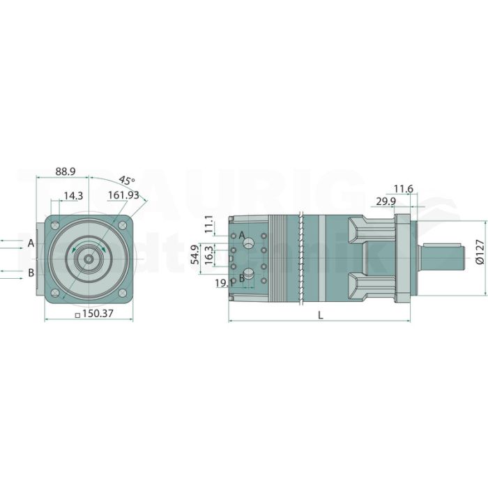 Motor TK 250 D=32mm