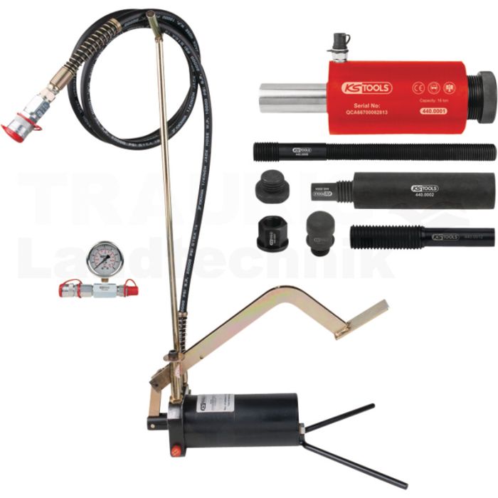 Hydraulik-Einheit 16t, m. Pumpe/Manometer,15tlg.