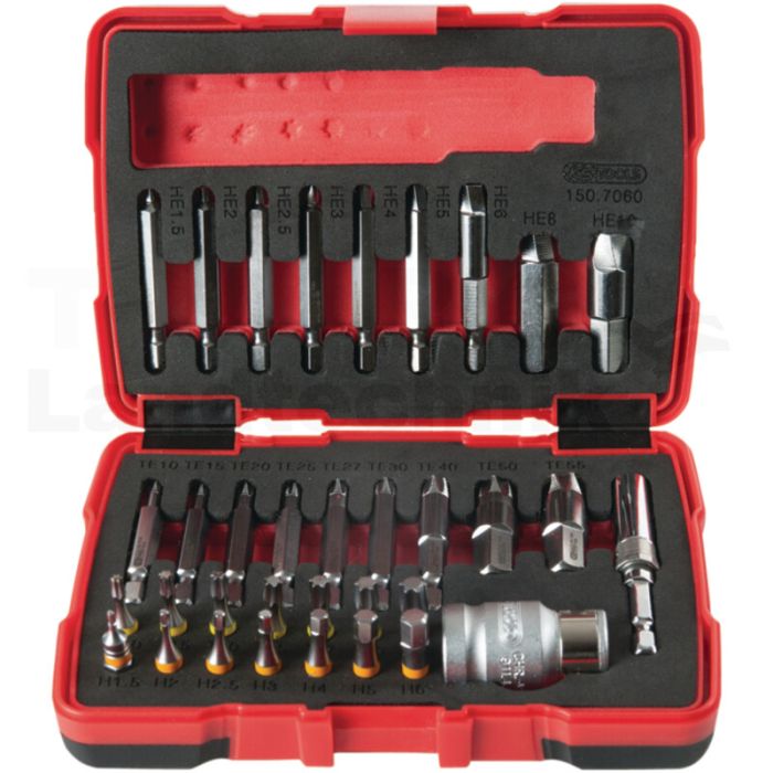 1/4"+10 mm Spezial-Schrauben-Ausdreher-Satz,34-tlg