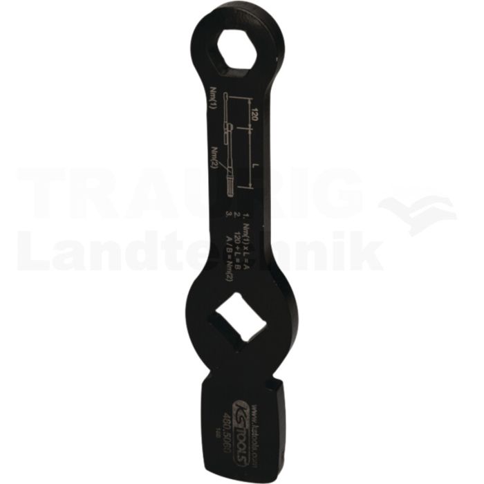 3/4" Schlag-Sechskant-Schlüssel mit 2 Schlagfläche