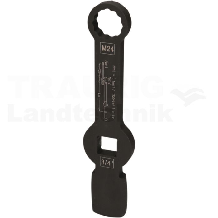 3/4" Schlag-Zwölfkant-Schlüssel mit 2 Schlagfläche