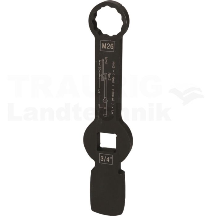 3/4" Schlag-Zwölfkant-Schlüssel mit 2 Schlagfläche