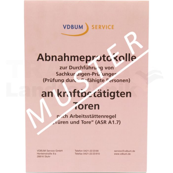 Prüfprotokoll Rolltore UVV Prüfprotokoll Rolltore UVV