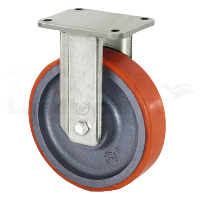 Polyurethan-Schwerlast-Bockrollen Polyurethan-Schwerlast-Bockrollen