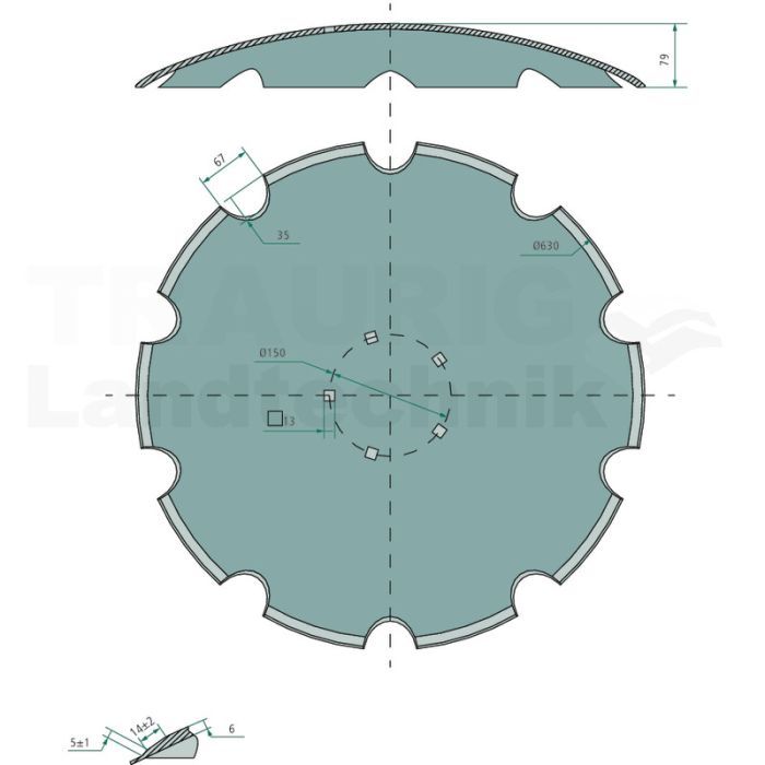 Scheibe 630 x 6mm Scheibe 630 x 6mm