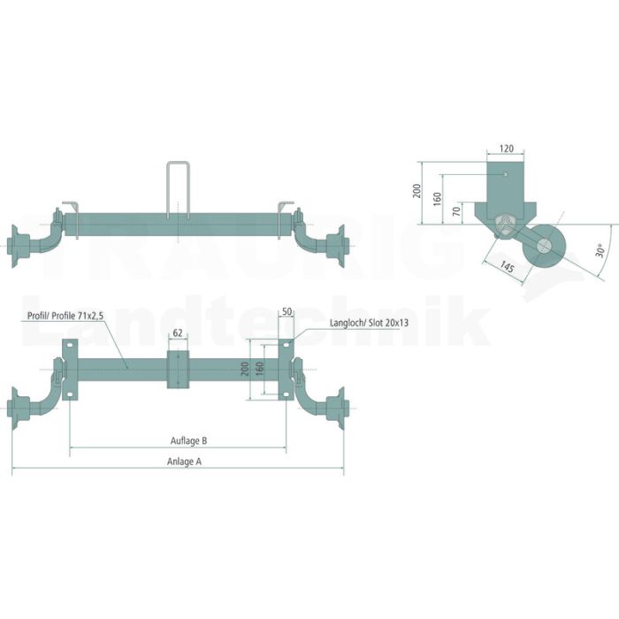 Laufachse UBR 700-5 OPTIMA 750 kg