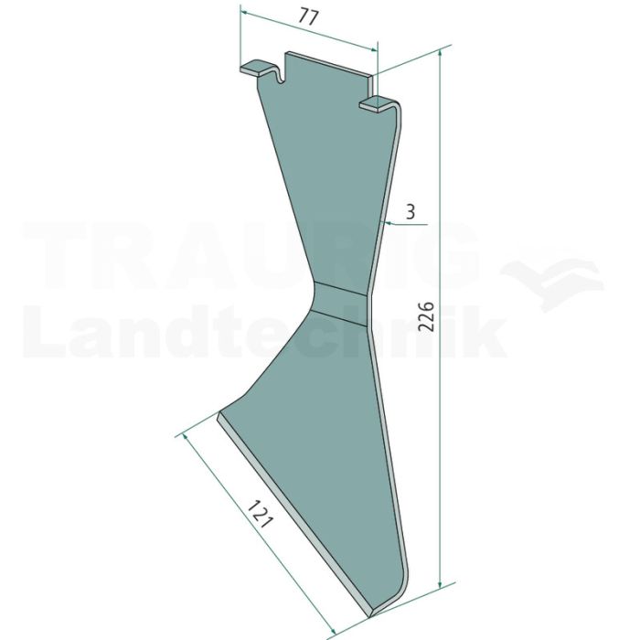 Abstreifer links Abstreifer links
