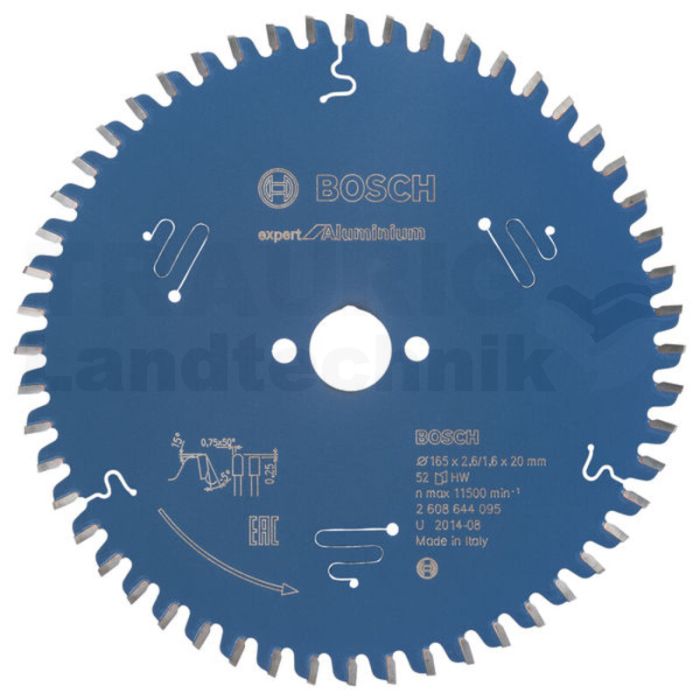 Kreissägeblatt EX AL H 165x20-52 Kreissägeblatt EX AL H 165x20-52