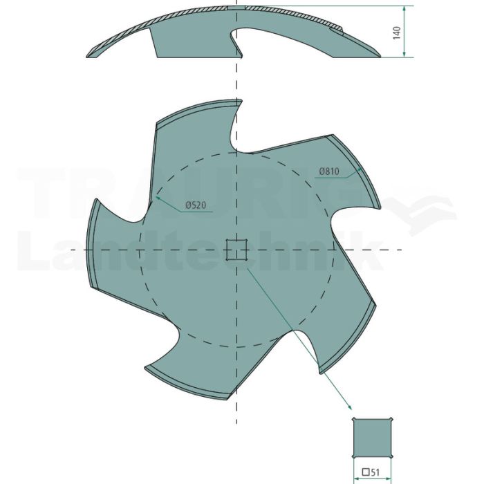 Tellerscheibe Ø 810 x 10 mm