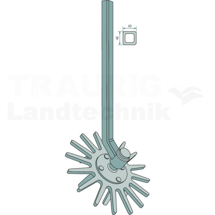 Fingerhackelement 370mm mit Stiel 