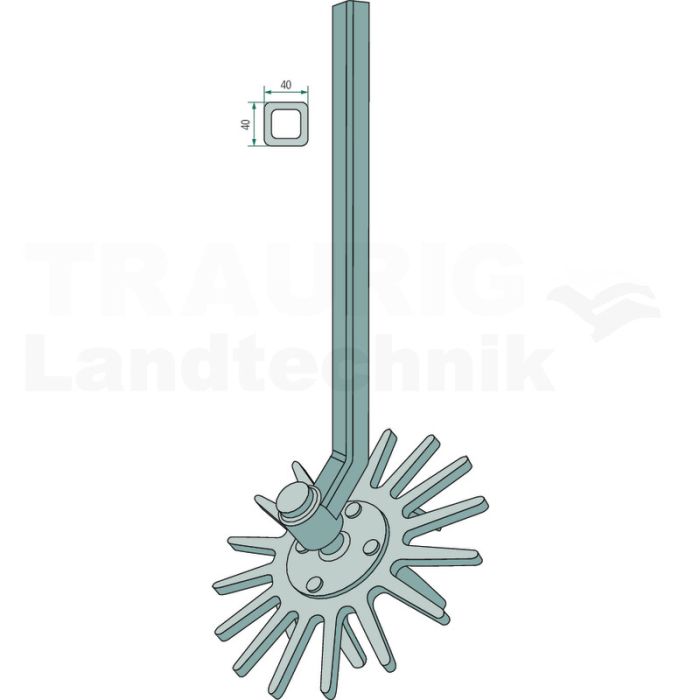 Fingerhackelement 370mm mit Stiel 