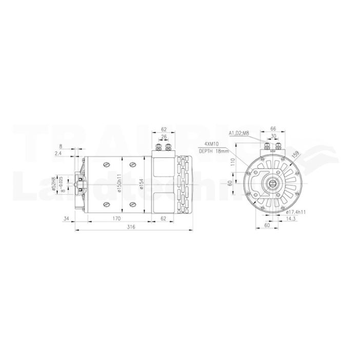 Motor 24V 3,0kW
