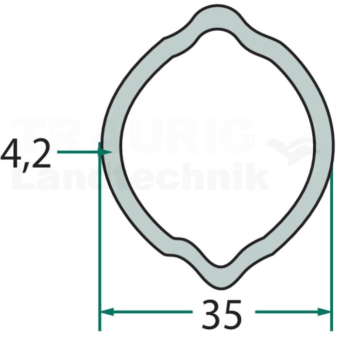 Profilrohr 1 m, beschichtet Profilrohr 1 m, beschichtet