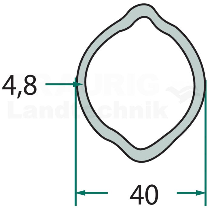 Profilrohr 1,5 m, beschichtet