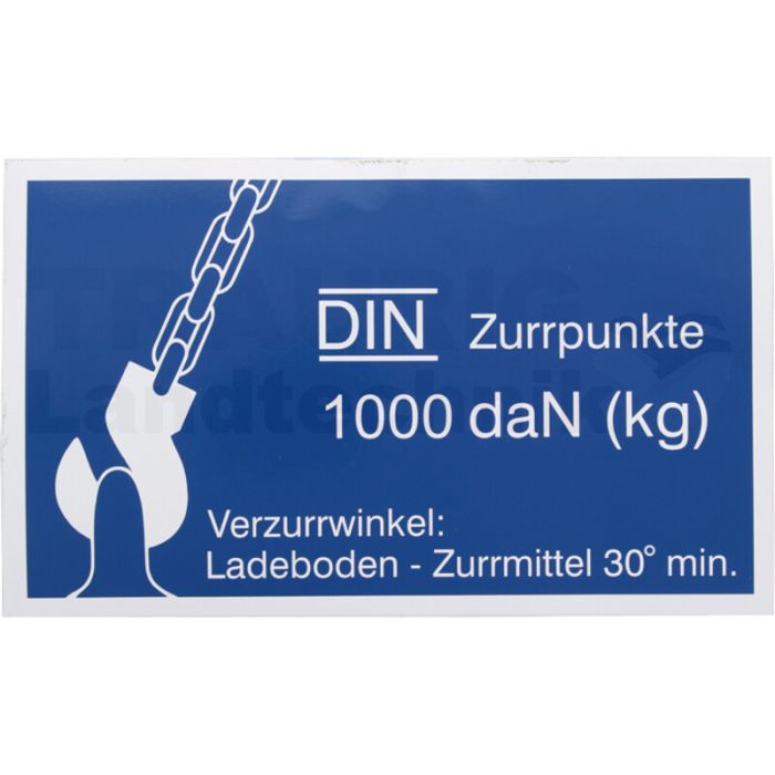 Aufkleber für Zurrpunkt 1000 daN Aufkleber für Zurrpunkt 1000 daN