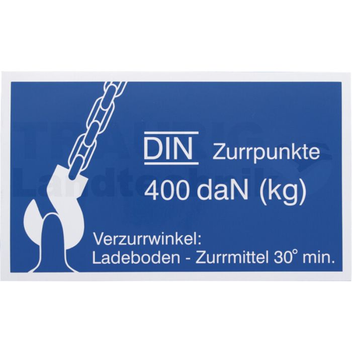 Aufkleber für Zurrpunkte 400 daN Aufkleber für Zurrpunkte 400 daN