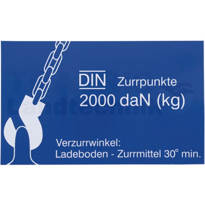 Aufkleber für Zurrpunkt