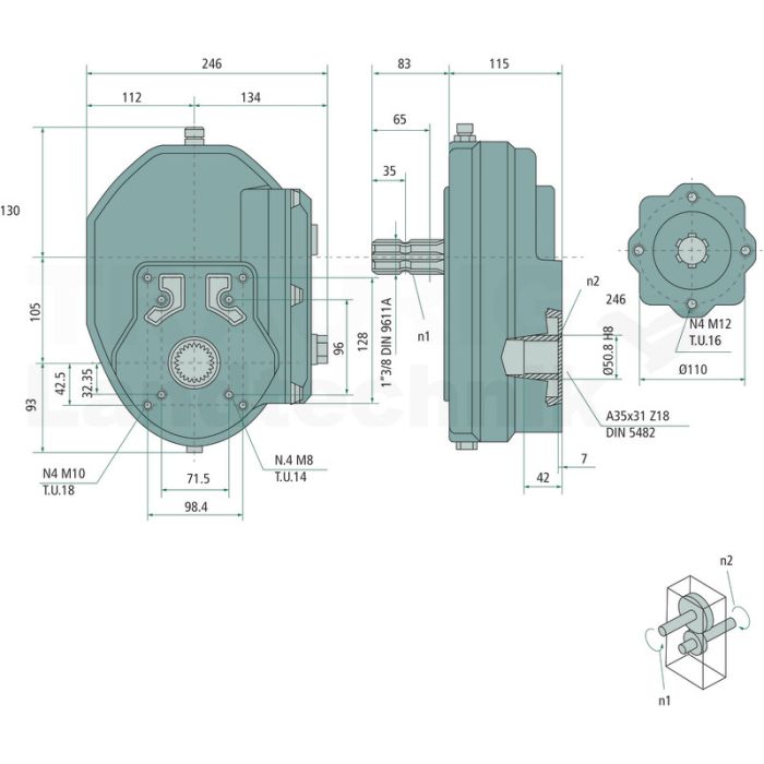 Stirnradgetriebe M6
