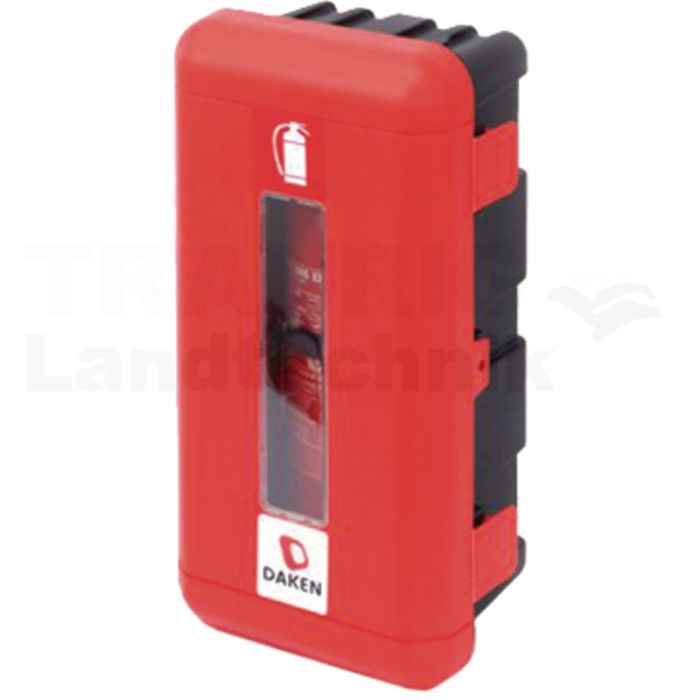 Feuerlöscherk rot/schwarz 335x620x240mm