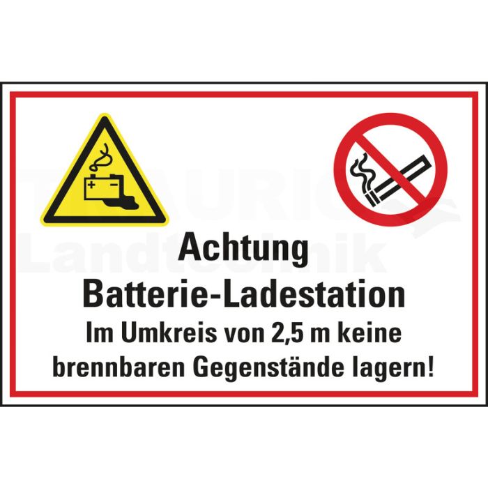 Warnschild Ladestation DE Warnschild Ladestation DE