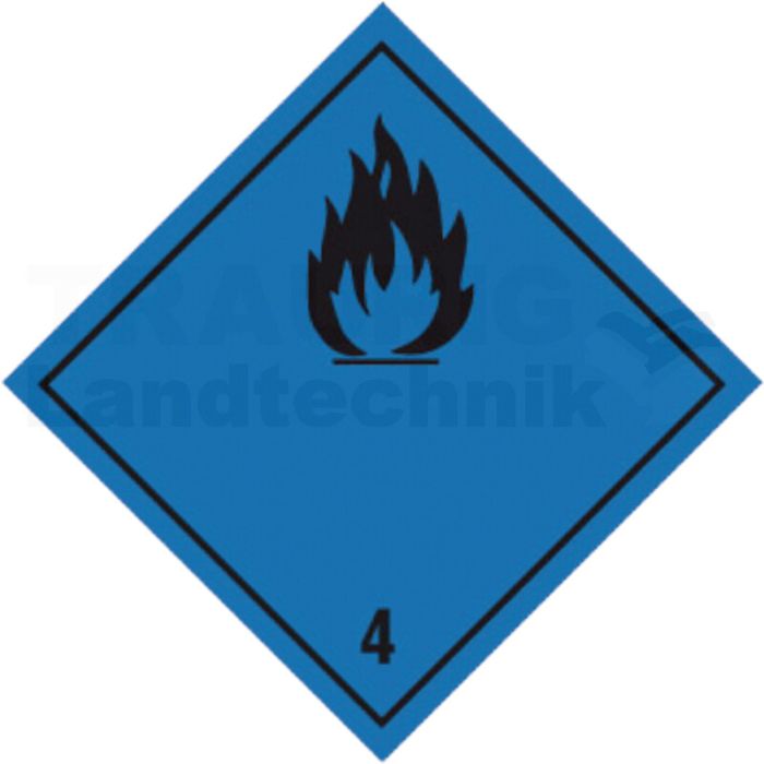 Gefahrzettel, Kl. 4.3 SK- Folie 250x250 Gefahrzettel, Kl. 4.3 SK- Folie 250x250