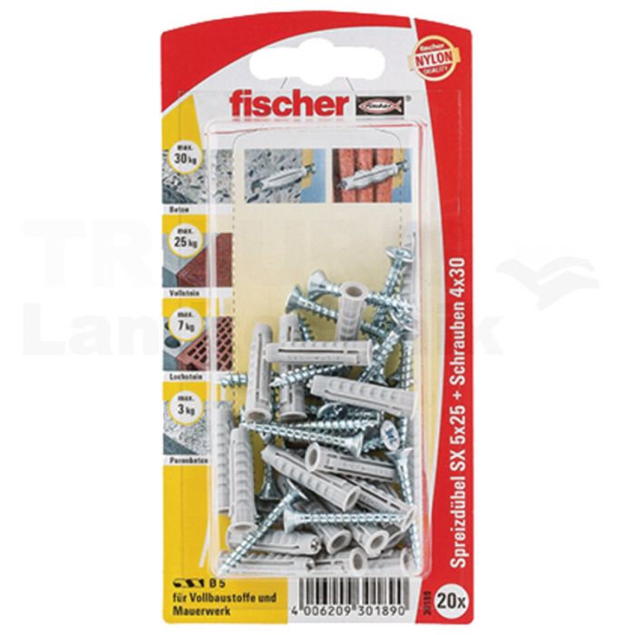 VPE5 Dübel SX mit Schrauben VPE5 Dübel SX mit Schrauben