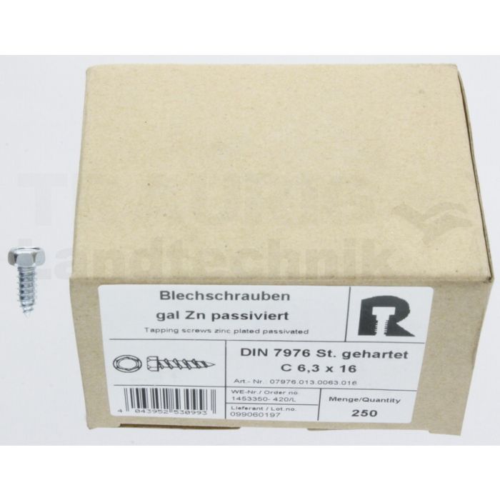 VPE250 Sechskantschraube M6x16 DIN 7976