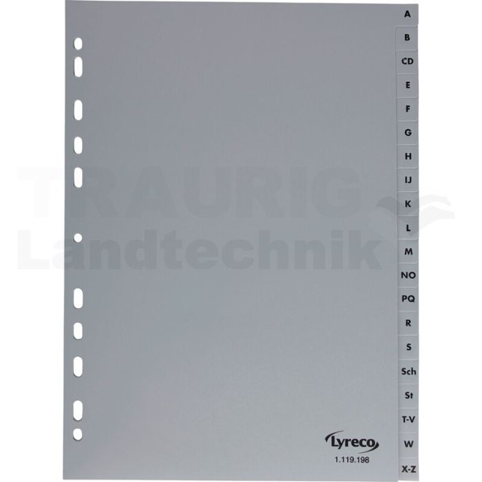 Kunststoff- Register A4 Kunststoff- Register A4