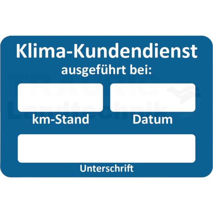 VPE250 Aufkleber "Klimaanlage" VPE250 Aufkleber "Klimaanlage"