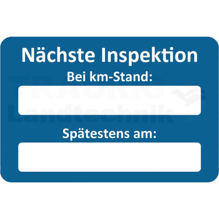 Aufkleber "Nächster Service"
