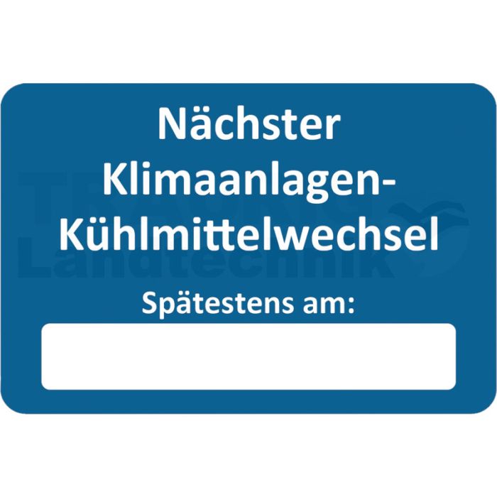 Aufkleber "Kühlflüssigkeit"
