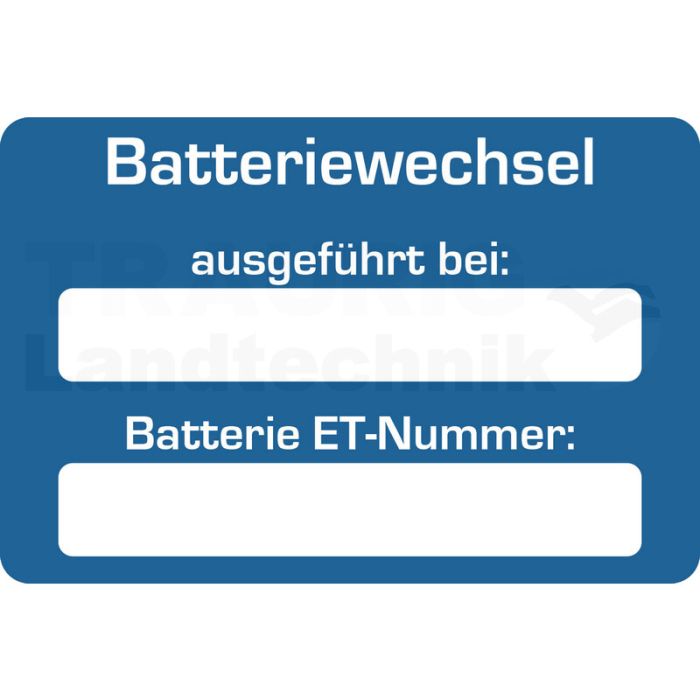 Aufkleber "Batteriewechsel" Aufkleber "Batteriewechsel"