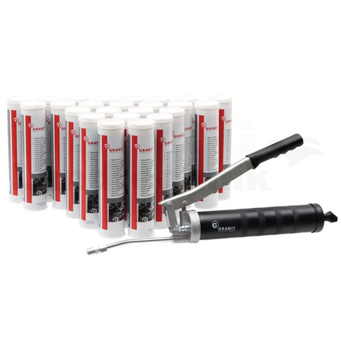 Set Profi Fettpresse + 24x Mehrzweckfett Set Profi Fettpresse + 24x Mehrzweckfett