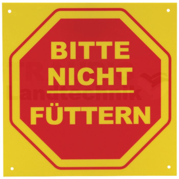 Verbotsschild "Bitte nicht füttern"