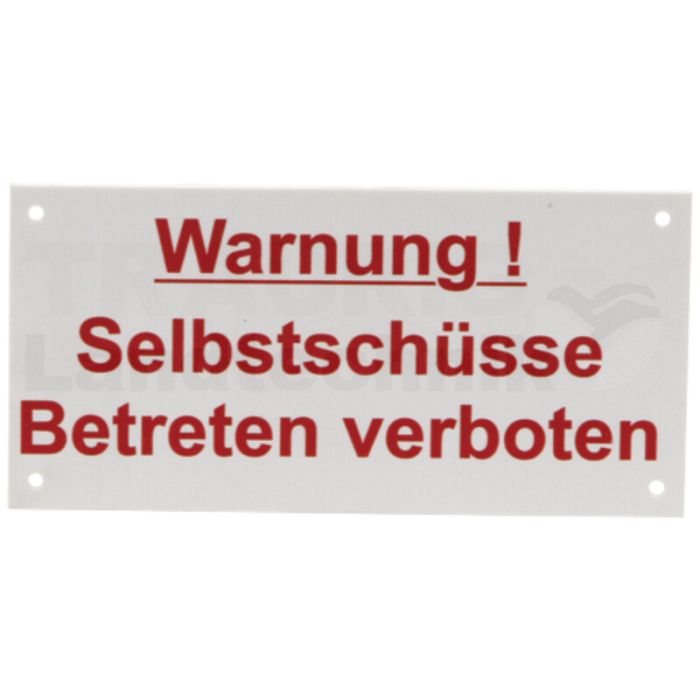 Verbotsschild "Selbstschussgerät"