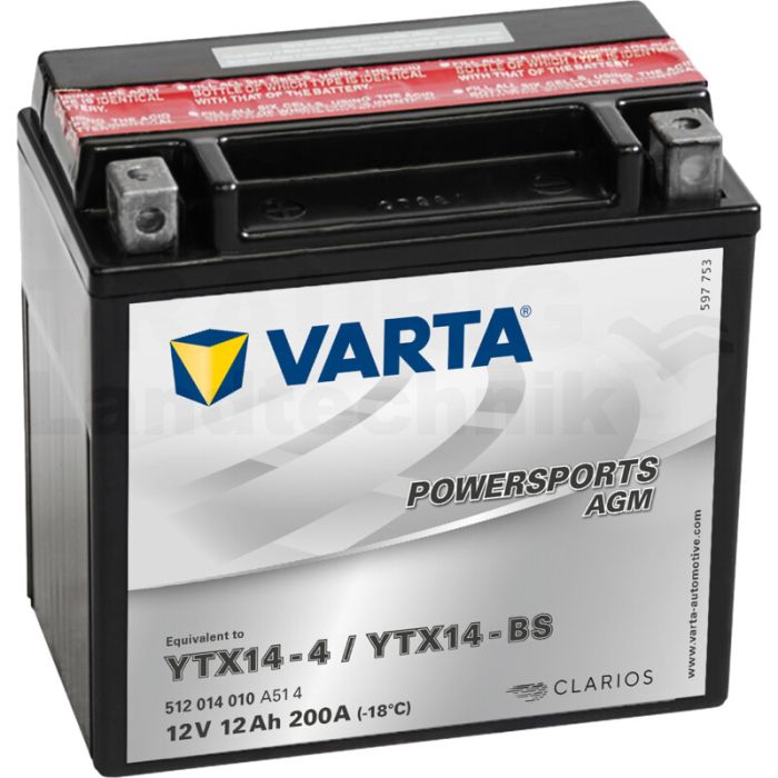 Batterie POWERSPORTS AGM 12 V / 12 Ah