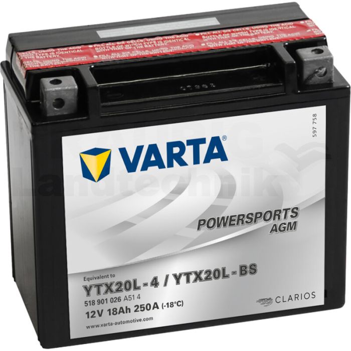 Batterie POWERSPORTS AGM 12 V / 18 Ah