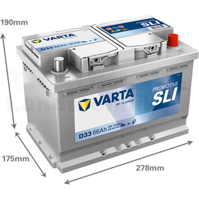 Starterbatterie 12 V / 66 Ah