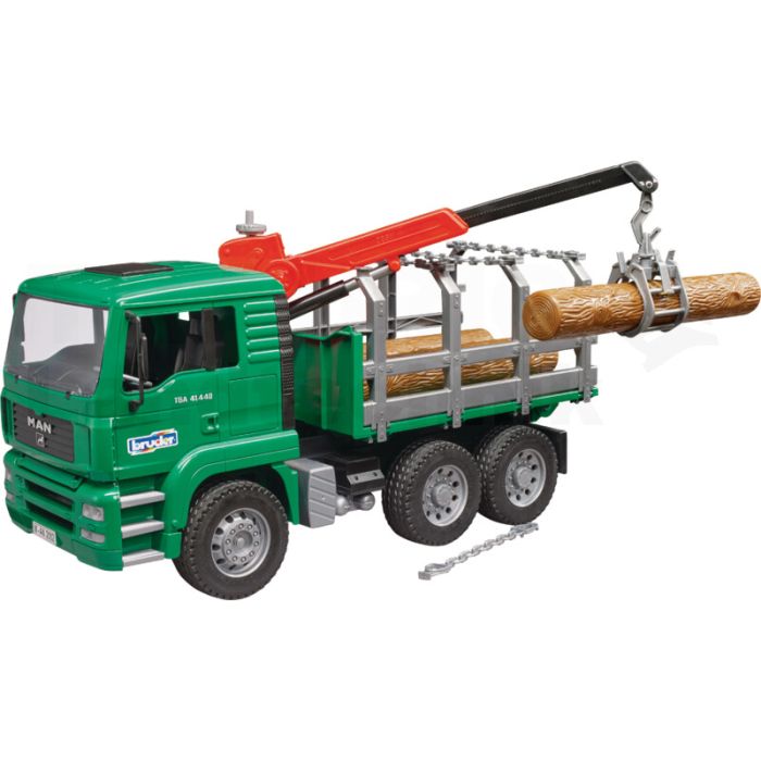 Holztransport-LKW mit Ladekran