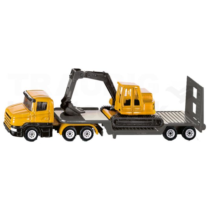 Tieflader mit Bagger Tieflader mit Bagger
