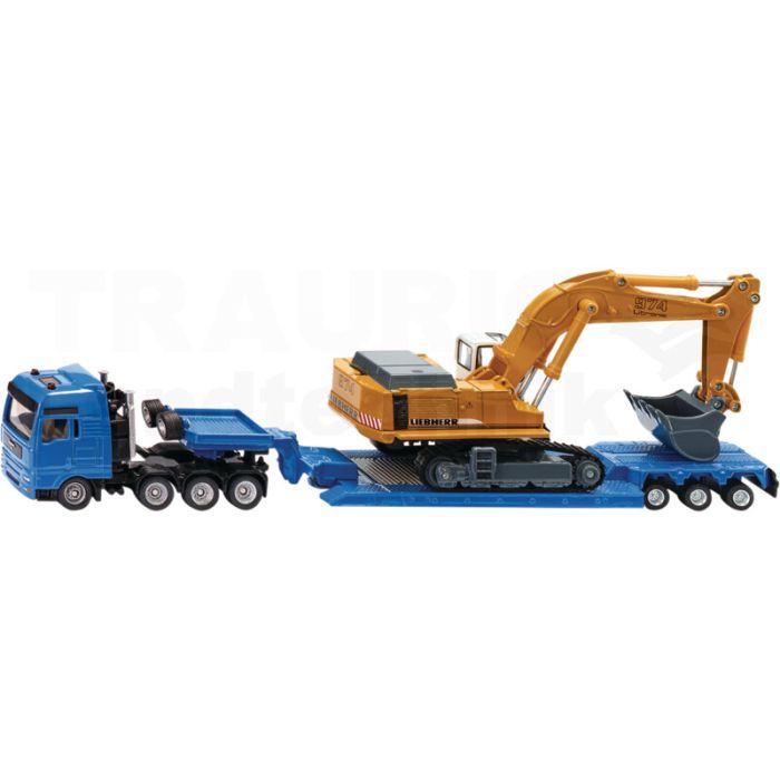 LKW mit Kettenbagger