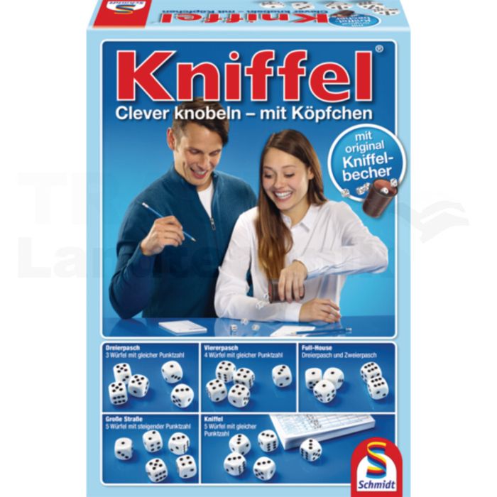 Kniffel mit Lederwürfelbecher Kniffel mit Lederwürfelbecher